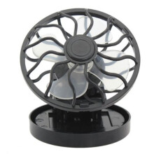 (Round)Hot Energy Saving Clipon Solar Cell Fan Sun Power Energy Panel Portable Cooling