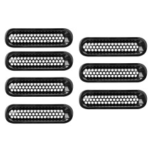 Grilă față robustă și rezistentă, inserții de grilă cu instalare rapidă și sigură pentru Jeep Wrangler JK JKU, construcție ABS de