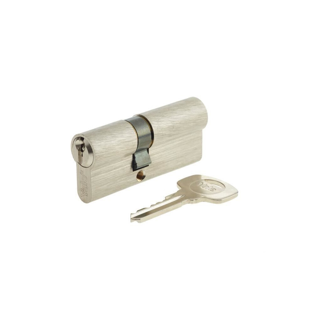 Yale 500+ Series Cylinder 30X40 Mm Nickel-Plated - 5 Pins - 3 Keys