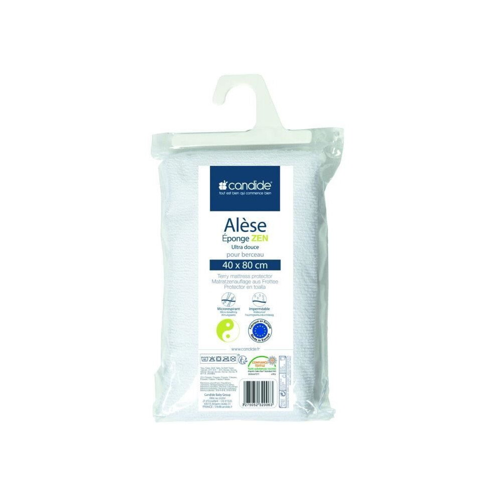 Candide Zen Sponge Mattress Protector - 232006 - 40X80 Cm - White