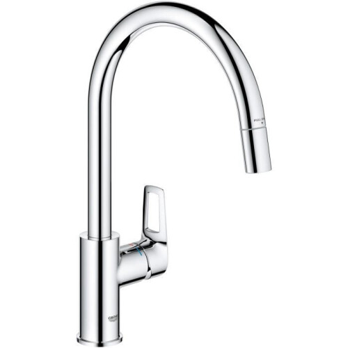 Grohe GROHE StartLoop Kitchen Faucet - Chrome - High C Spout - Pull-Out Aerator - 30556000
