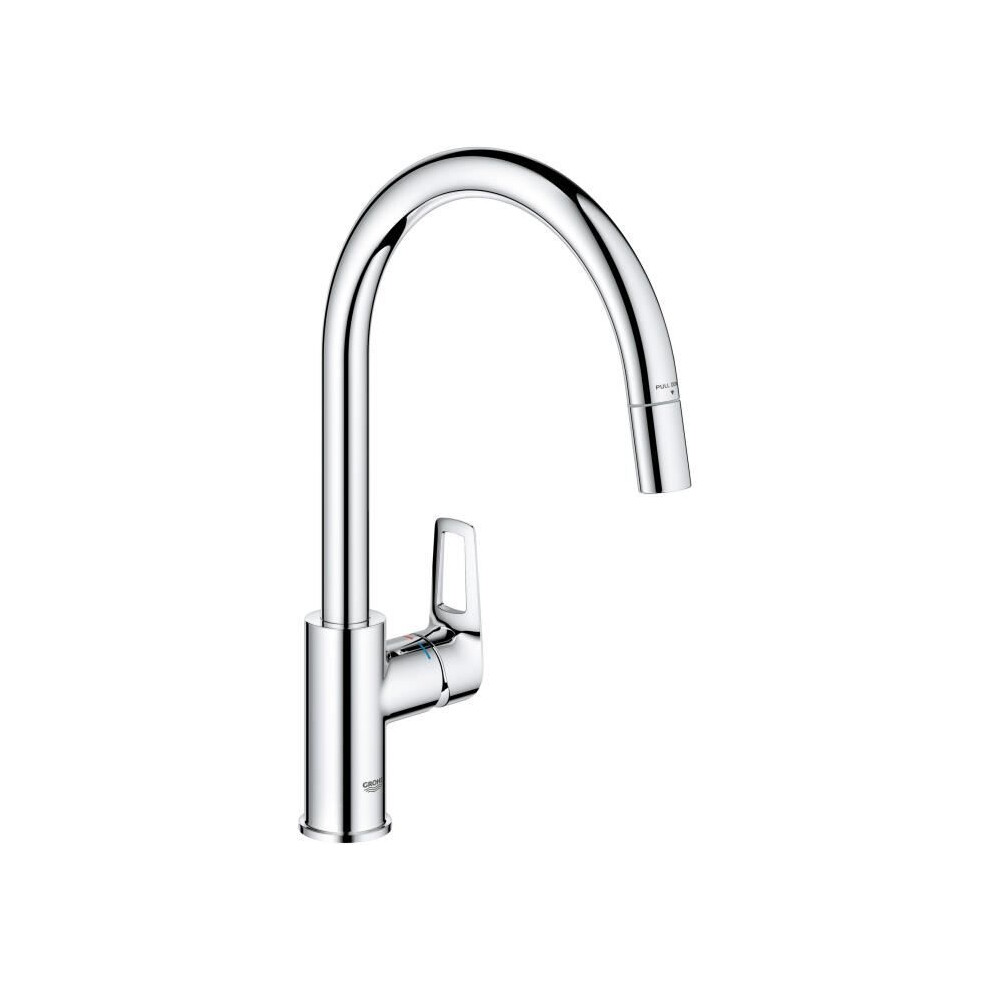 Grohe Startloop Kitchen Faucet - Chrome - High C Spout - Pull-Out Aerator - 30556000