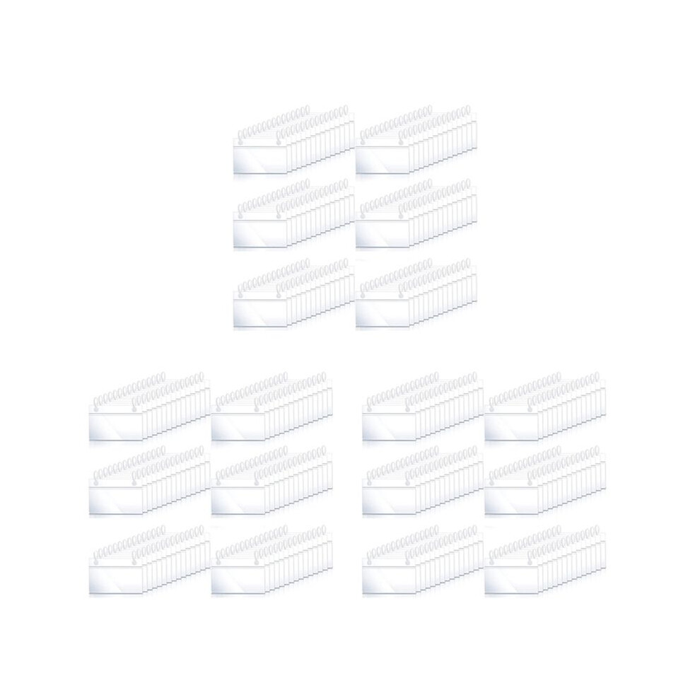 240Pcs Plastic Basket Label Holders Price Tag Ticket Hanger Clips With Button Design Lock Closure For Market Grocery 6033977962761