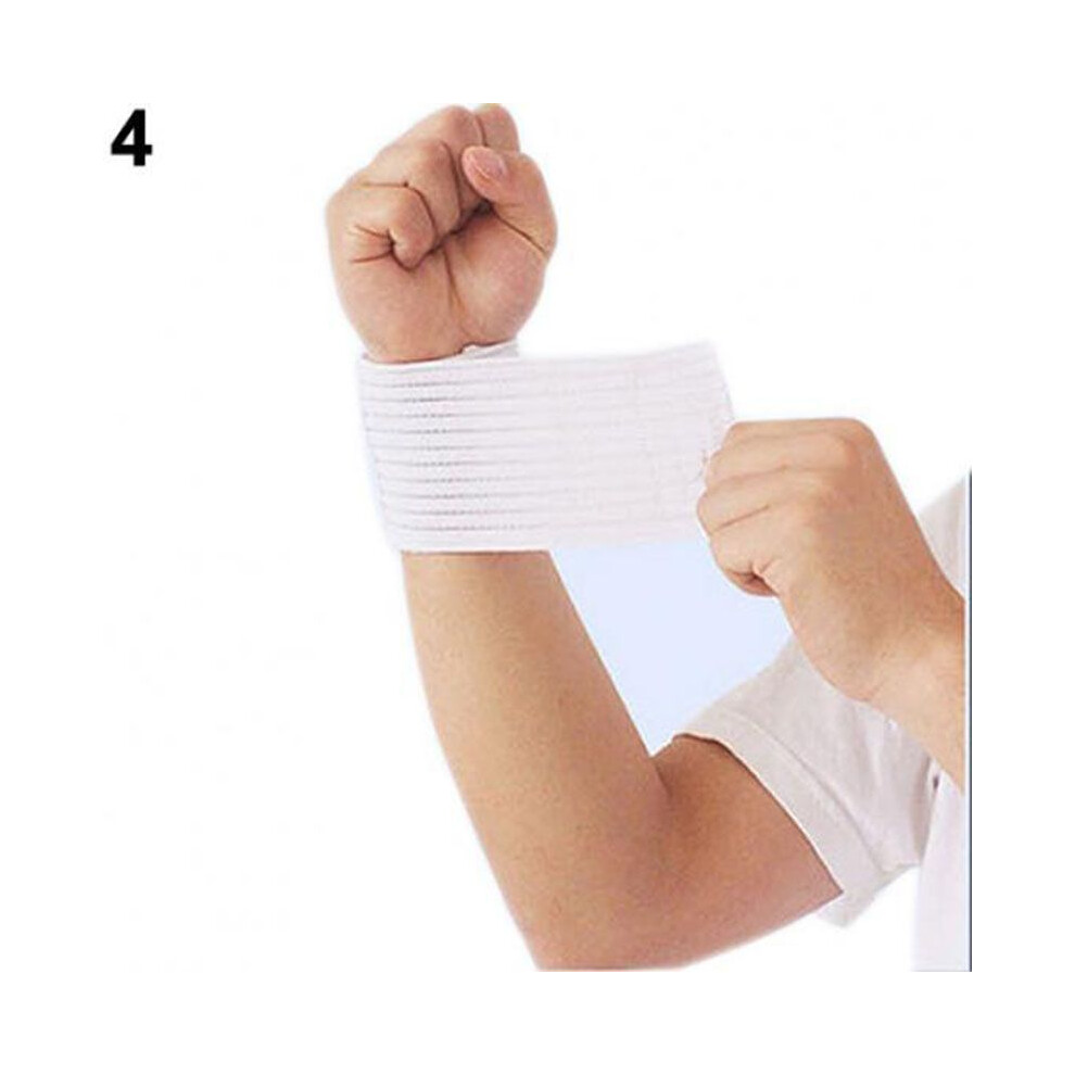 White (White) New Elastic Wrist Ankle Hand Elbow Knee Brace Gym Sport Bandage Guard Support
