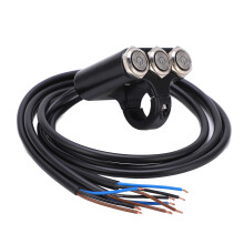 Stuurschakelaar van aluminiumlegering met zelfterugkerende knop, momentane actieknop, universele compatibiliteit, waterdicht, ingebouwde LED-indicator
