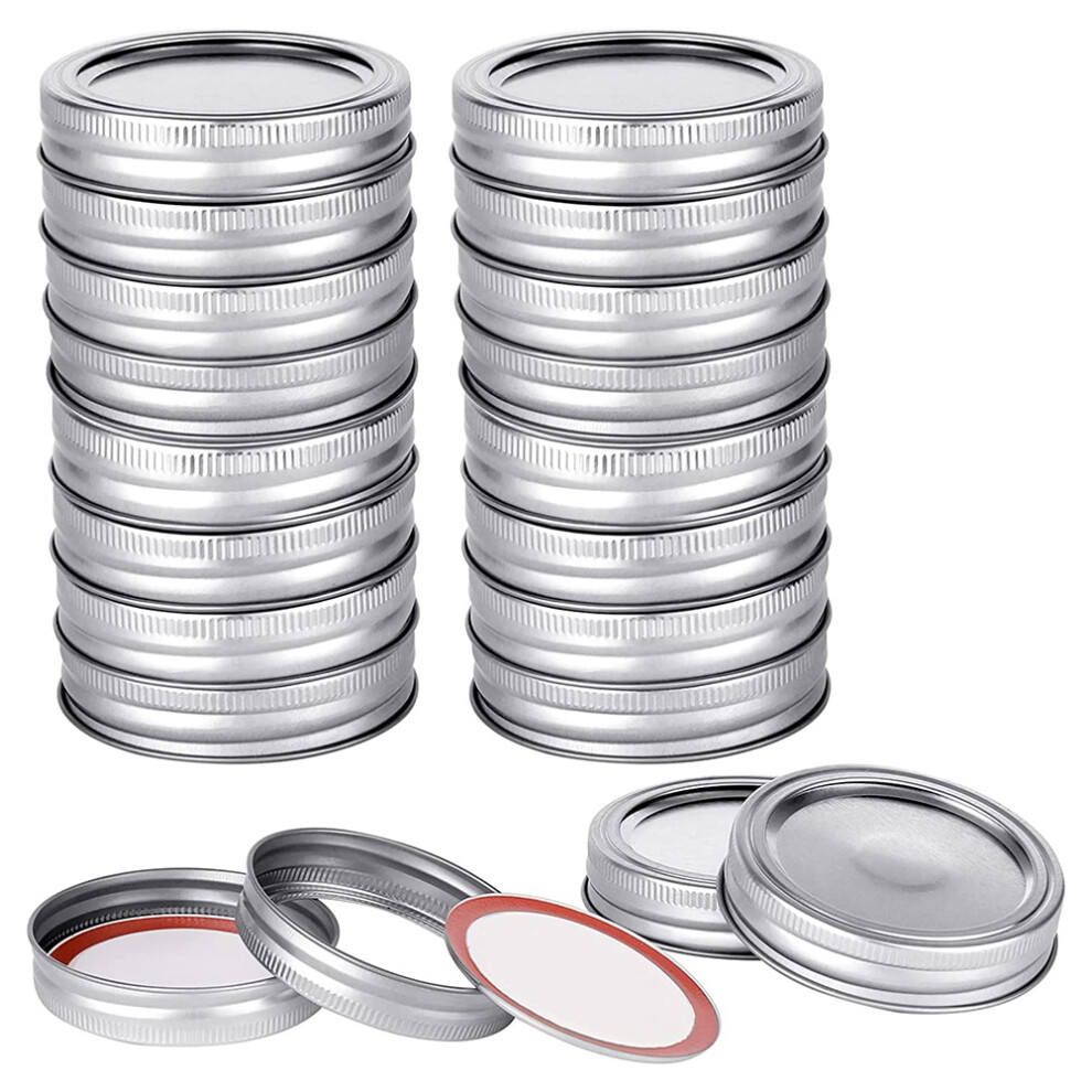 20Pcs Mason Jar Lids & Rings Set For Regular Mouth Canning,Split-Type & Leak Proof Lids For Kerr Jars (70 Mm) 6034215226591