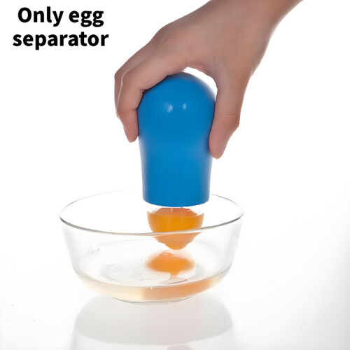 (Rose Red)Kitchen Silicone Egg Separator Suction Function Home Cooking Supplies Baking
