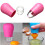 (Rose Red)Kitchen Silicone Egg Separator Suction Function Home Cooking Baking Supplies 3