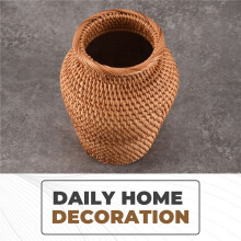 Weidenkorb Rattan HäNgender Blumentopf Blumentopf Blumenkorb Aufbewahrungskorb Wicker Vase Rustikal Gewebter Blumenkorb Topf