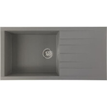 STRADOUR Einbau-Spüle CUBE, aus SMC BETONGRAU - 16, 1 Becken, Maße 100 * 50 cm, manuelle Entwässerung