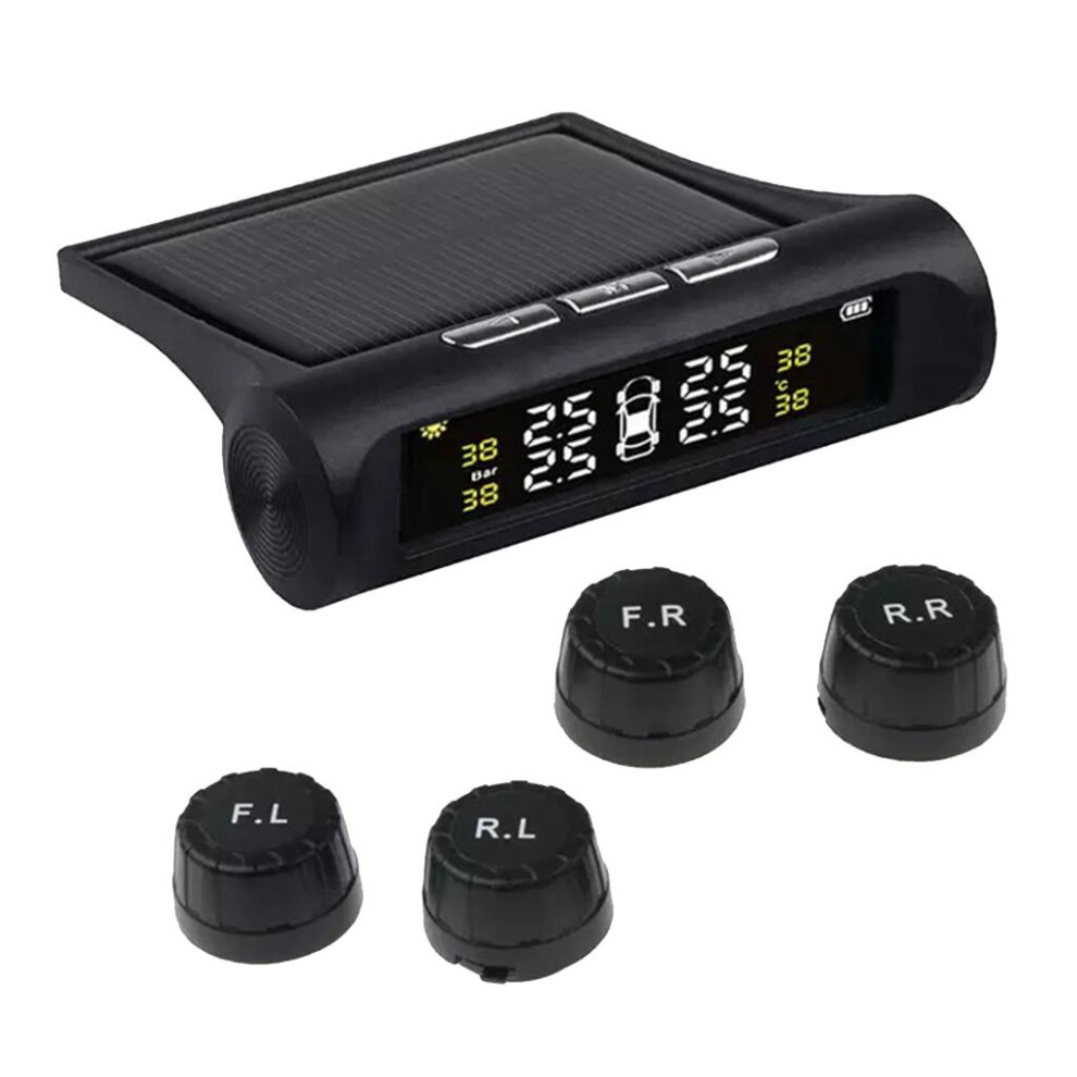 Rv Car Tpms Tire Pressure Alarm Monitor System Solar Powered External 6901423017030