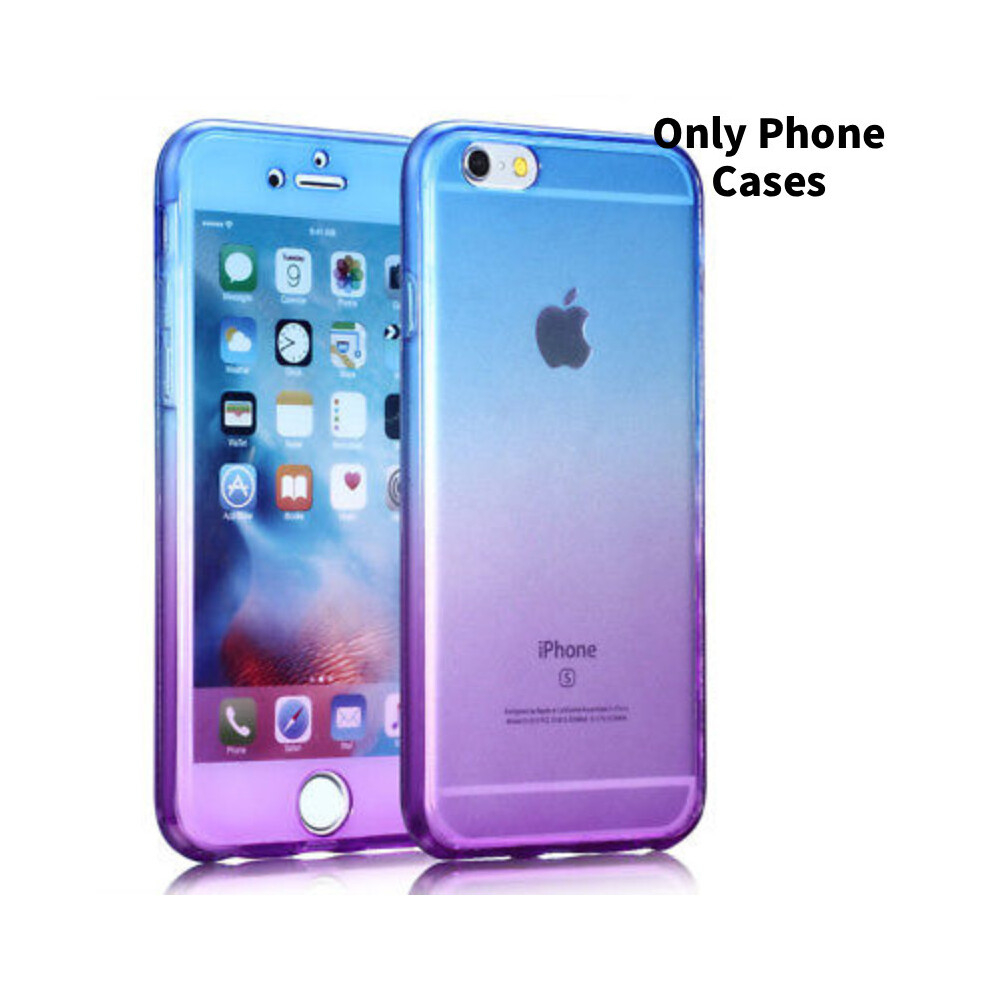 (Blue Purple, Iphone7plus) Tpu Phone Transparent Case Padded Splice Resistant Functionality Drop Blue,Purple 692917118376