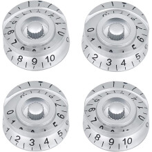 4 PièCes SéRies Boutons de Contrôle de Vitesse de Tonalité de Volume pour les PièCes de Guitare éLectrique Basse de Style LP, Argent