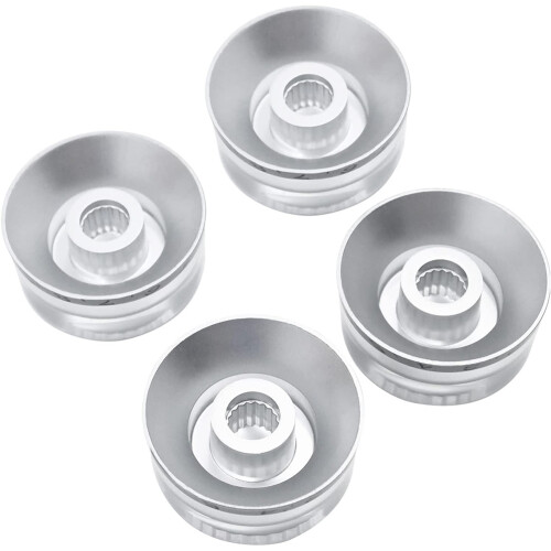 4st Volym Ton Hastighetskontrollknappar för  LP Style Bas Elektriska Gitarrdelar, Transparent Silver 1