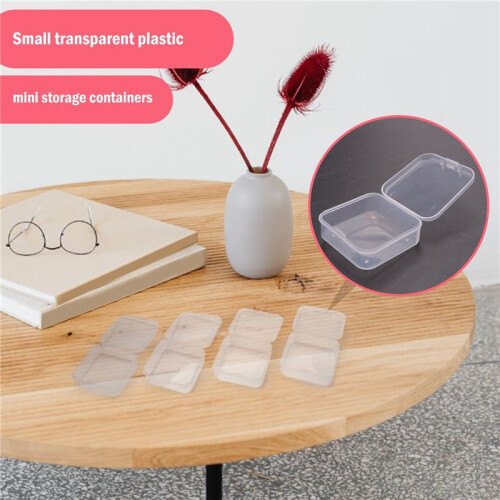 Small Clear Plastic Beads Storage Containers Box with Hinged Lid for Accessories,Crafts,Learning Supplies,Screws,Drills