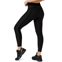 Legging Sport Femme Taille Haute Opaque Noir L - Pantalon Fitness Yoga & Running Respirant Séchage Rapide & Modelant Silhouette