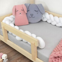 Protetor de berço trançado infantil e adulto - Branco - 20 x 400 cm