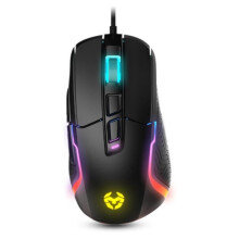 Ratón óptico gamer - Krom - Kick - Retroiluminación RGB - Sensor PixArt - 12 000 DPI