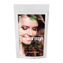 1 Pak Van Middelbruin Henna Haar- & Baardkleur/Dye 100 Gram - Natuurlijke Haarkleur, Plantaardige Haarverf - The Henna Guys