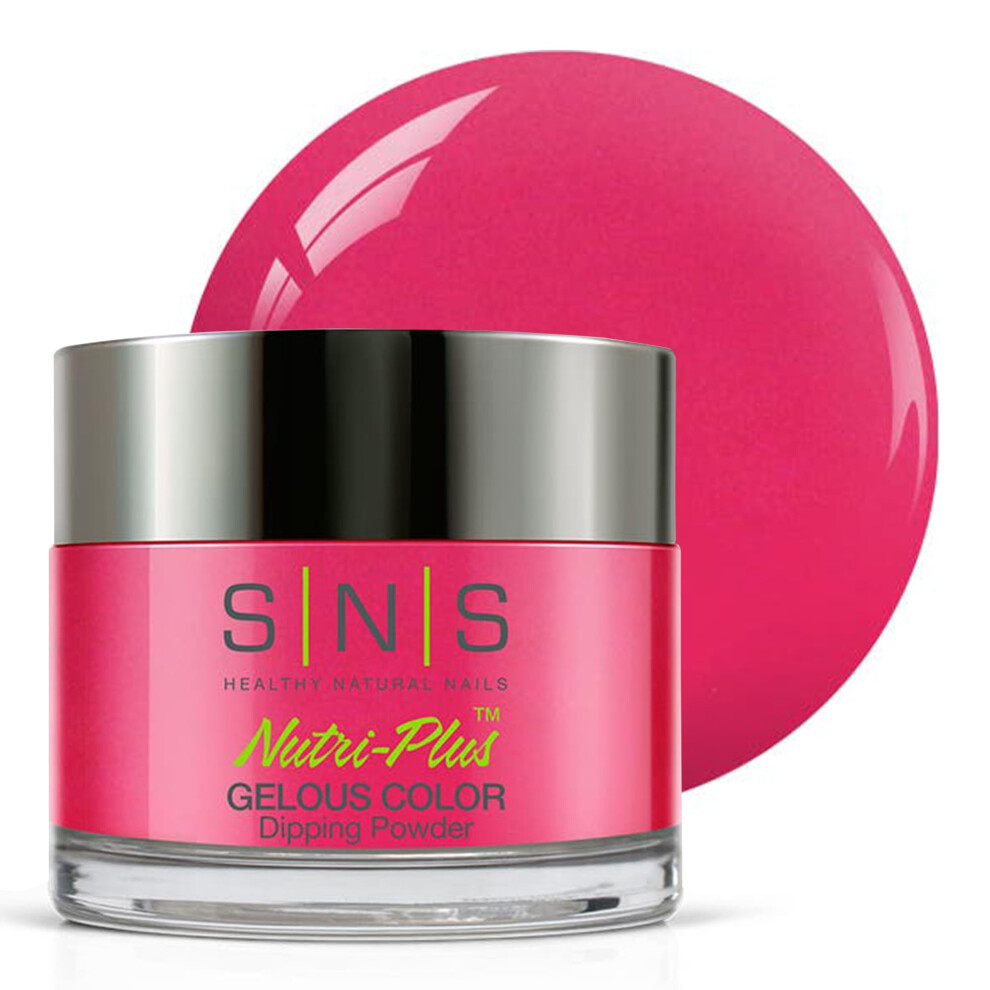 Sns Healthy Natural Sns Nail Dip Powder, Gelous Color Dipping Powder - Cherry Pie (Pink, Red/Fuchsia, Cream) - Long-Lasting Dip Nail Color Lasts 14 Days - Low-Odor & No U