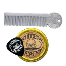 Moustache Wax | Strong Hold Sudden Death 1 oz Tin & Platinum Death Grip Mustache