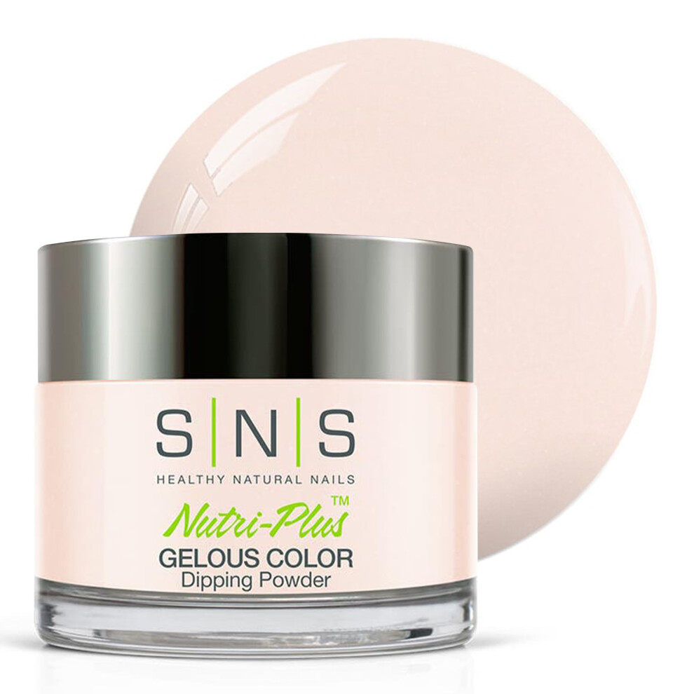 Sns Healthy Natural Sns Nail Dip Powder, Gelous Color Dipping Powder - Barely There Pink (Pink, Pastel/Cream, Shimmer) - Long-Lasting Dip Nail Color Lasts 14 Days - Low-O