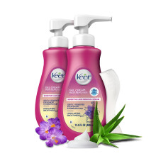 VEET 5 Min Sensitive Skin Hair Removal Cream For Women, Painless Bikini Hair Removal Gel Kit, Dermatologically Tested For Body & Intimate Areas, 27.04