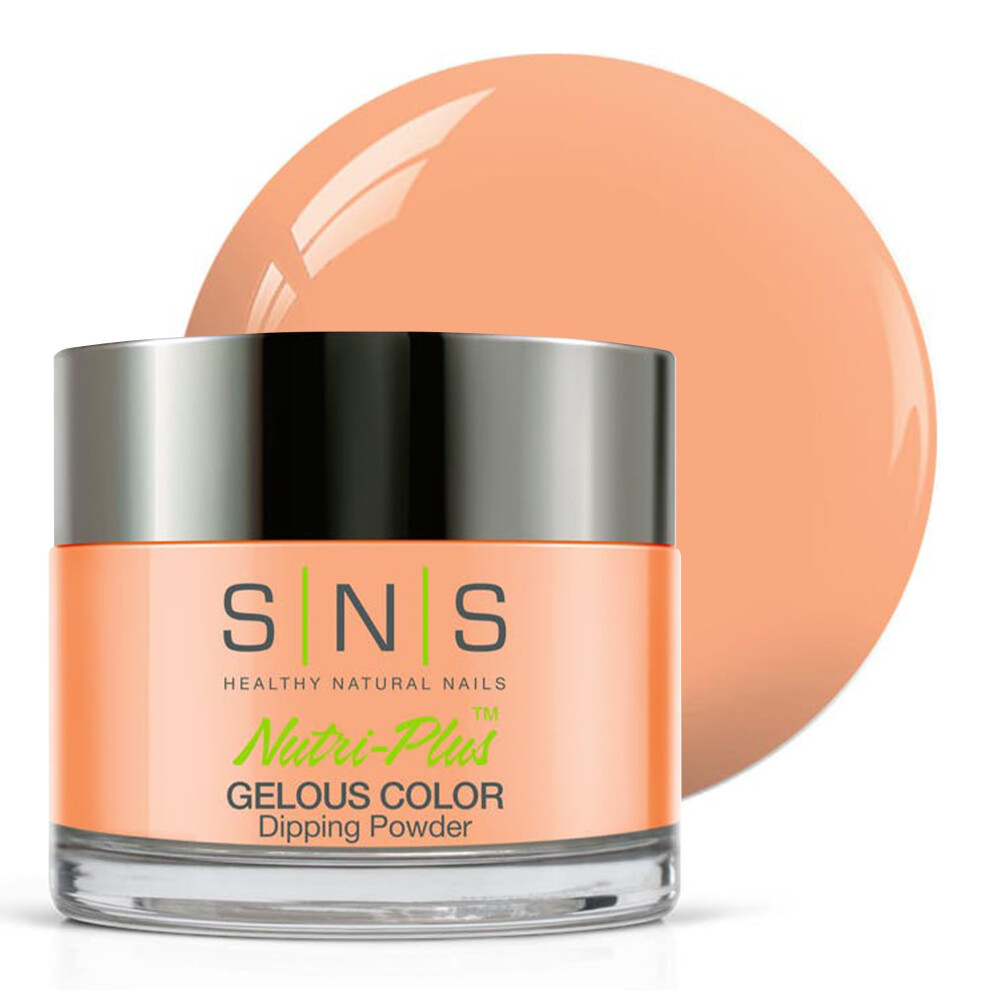 Sns Healthy Natural Sns Nail Dip Powder, Gelous Color Dipping Powder - Bubblegum Contest (Peach/Pastel, Cream) - Long-Lasting Dip Nail Color Lasts 14 Days - Low-Odor & No