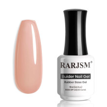 RARJSM Rubber Base Gel Nail Polish Nude Rose Natural Pink Jelly 15ml Soak Off