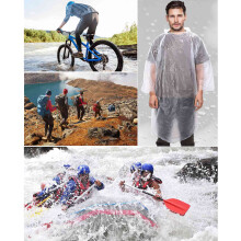 Ponchos Family Pack,Rain Poncho for Adults Kids Disposable or Reusable Ponch Rain Ponchos with Drawstring Hood 5 Pack