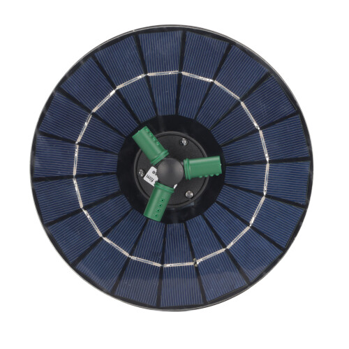 Ηλιακή αντλία σιντριβανιού με RGB LED, 180L/H, 9V4W