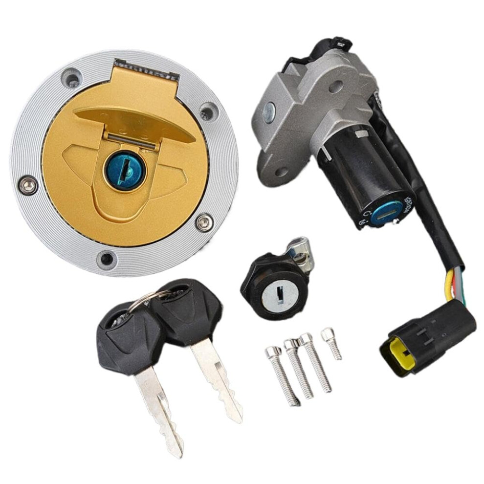 Ignition Key With Lock Compatible With Fuel Gas Cap Seat, Compatible With 848 1098 1098S 1198 1198S St4 S 848 Evo Hypermotard 796 1100 9412369829306