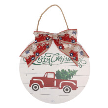 Decorațiuni elegante de Crăciun suspendate, semn premium din lemn de plop, ușor și durabil, textura naturală adaugă căldură sărbătorii