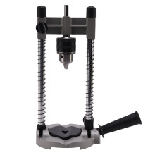 1 Pcs Multifunctional Drill Stand Adjustable 45-90 Angle Drill Guide Attachment, with Chuck Drill Holder Stand, for Electric Drill