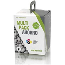 Cartuchos de tinta - KARKEMIS - Paquete múltiple 4 - Compatible con Epson T1291/T1292/T1293/T1294 - Recuperado - Negro