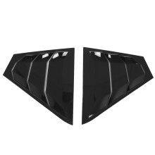 Car Exterior Decoration Air Vent Scoop Shades Gloss Black Appearance Rear Side Window Louvers Racing Style  ABS Material Never Fade Never Rust Easy