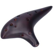 Alto C 12-Hole Dolomite Shell Ocarina Classic Flute Instrument for All Levels