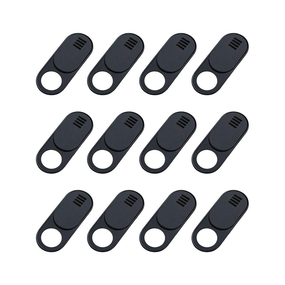 Webcam Cover, 12-Pack Ultra Thin Design Web Camera Cover Slide For Laptop, Pc, Computer, Pro- Black 6031265223624