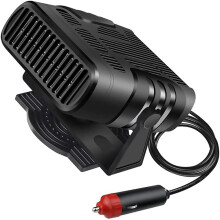 Instalação versátil: Aquecedor portátil para carro com direção do fluxo de ar ajustável para conforto personalizado, 12V/24V