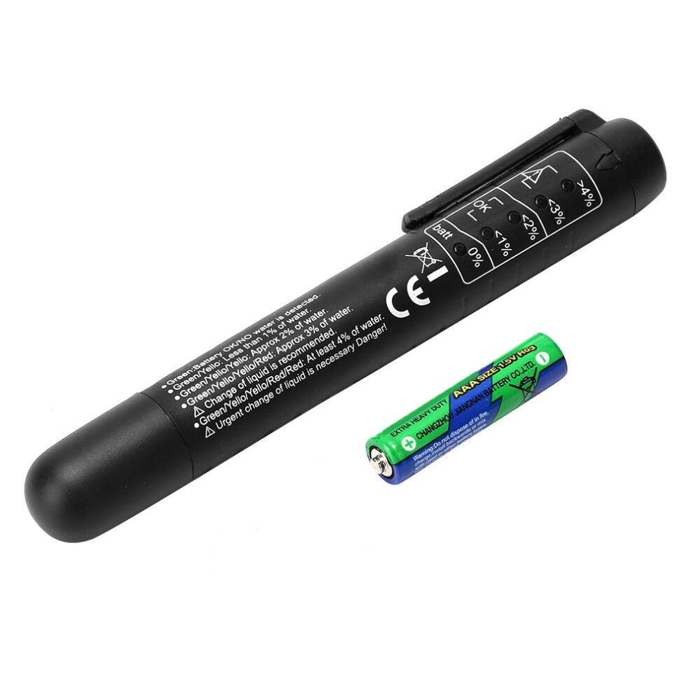 Auto Brake Diagnostic Testing Tool With 5 Led Indicators, Hydraulic Fluid Liquid Oil Moisture Analyzer, Brake Fluid Tester Pen For Dot3 Dot4 Durable 9190834170060