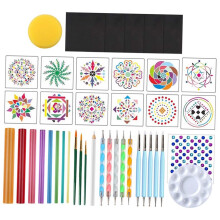 Mandala Rock Painting Kit Stencil Mandala Arts for Glass Furniture Scr