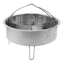 3Pcs/Set Pressure Cooker Accessories Stainless Steel Steam Basket with Egg Steamer Rack, Divider for Kitchen Cooking