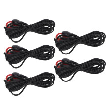 5pcs Black 2.35mm Electrode Lead Wire for TENS Machine, 4.9ft