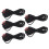5pcs Black 2.35mm Electrode Lead Wire for TENS Machine, 4.9ft 1