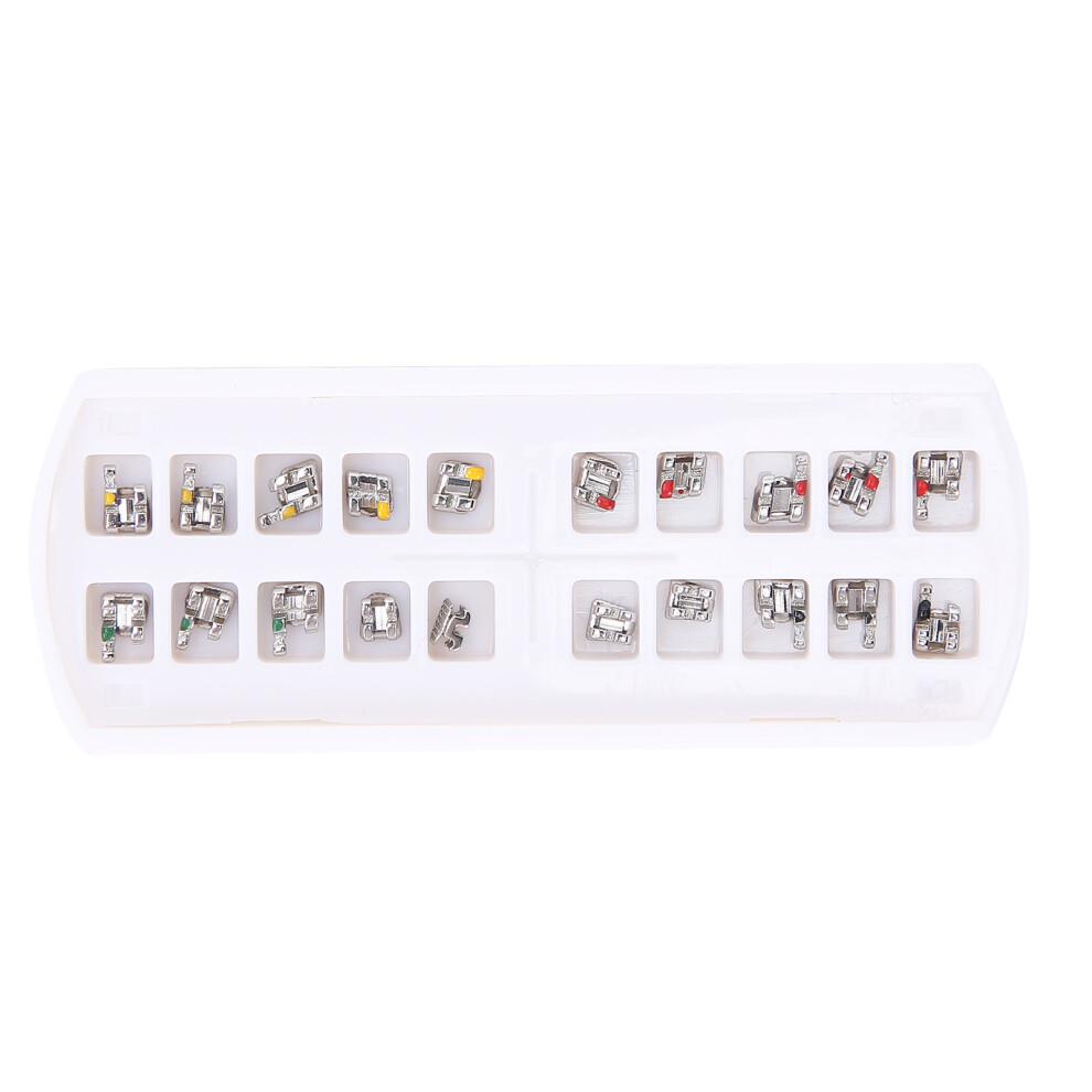 Portable Self-ligating Stainless Steel Brackets, Essential Tools For Orthodontic Treatment, Easy Arch-wire Changes Due To Beveled Edges, Accurate