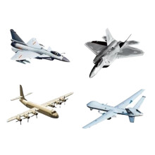 4 Pieces DIY Airplane Handcrafts Table Decor Collection Fighter Buildi