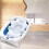 Baby Bath Floating Mat Blue Water Drop Polyester Support Pad 1