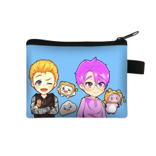 (Purple Hair)Lankybox Coin Purse Card Holder Wallet Cosmetic Pouch Portable Organizer Storage