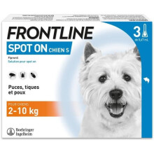 Frontline Spot On Hund - Floh- und Zeckenmittel für Hunde S - 2-10kg - 3 Pipetten