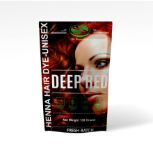 1 Pack Diep Rode Henna Haar & Baard Kleur/Dye 100 Grams - Chemievrij Haar Kleur - The Henna Guys